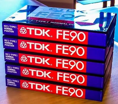 Nowe kasety magnetofonowe TDK FE90 5szt