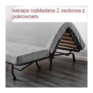 Sofa-kanapa rozkładana IKEA LYCKSELE 2-osobowa z pokrowcem lub na części składowe osobno: stelaż itd