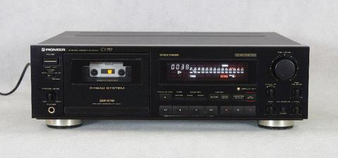 Pioneer CT-757, 3 głowicowy magnetofon kasetowy, NOWE paski, sprawny