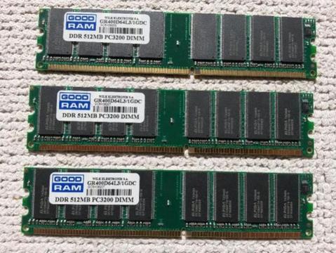 RAM 512MB DDR PC3200, 400MH Goodram