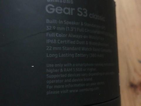 Samsung S3 Classic Gear