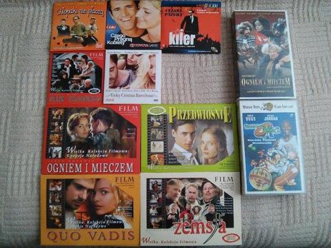 Zestaw kolekcja 11 FILMÓW: DVD, Video CD, VHS