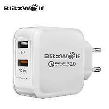 BlitzWolf Mocna Ładowarka sieciowa USB QC3.0(Typ-C), QC2.0 2xUSB BW-S6