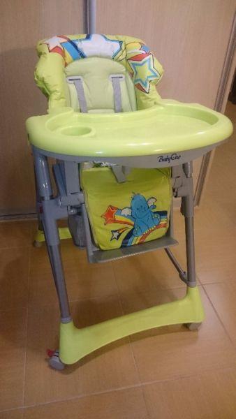 krzesełko do karmienia fotelik Baby Ono Słoń zielone regulowane od 6 mies