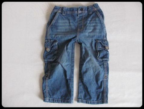 Spodnie jeansowe 1,5 - 2 lata roz. 92 podwijane nogawki