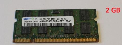 Samsung pamięć RAM DDR2 2GB Laptop