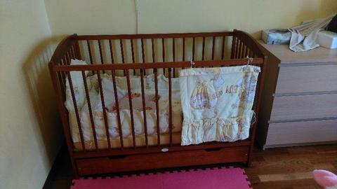 Łóżeczko niemowlęce 60 x 120 cm - kolor ORZECH