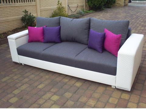 Kanapa/sofa/sprężyny/150cm szeroka powierzchnia spania/wygodne rozkładanie/pojemnik