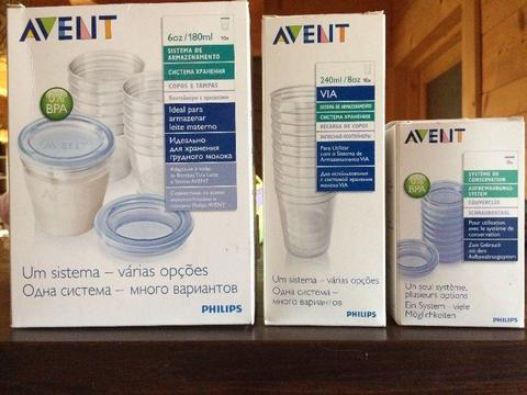 Philips Avent Pojemniki Na Pokarm VIA 240ml i 180ml + pokrywki