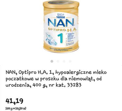 Mleko NAN H.A. 1