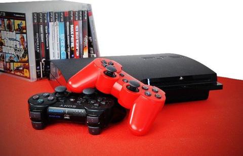 Playstation 3 Slim, dwa pady, 13 gier pudełkowych!, pełne okablowanie OKAZJA