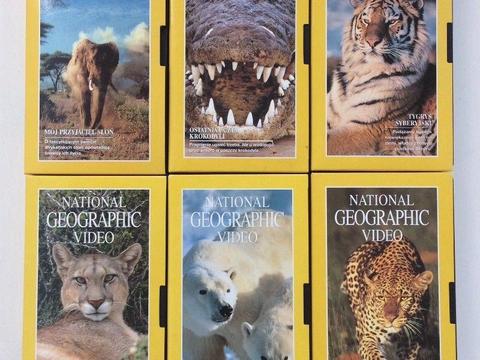 NATIONAL GEOGRAPHIC VIDEO - 6 x oryginalna kaseta VHS