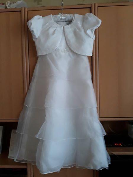 Nowa sukienka do komunii bolerkiem na 128 cm