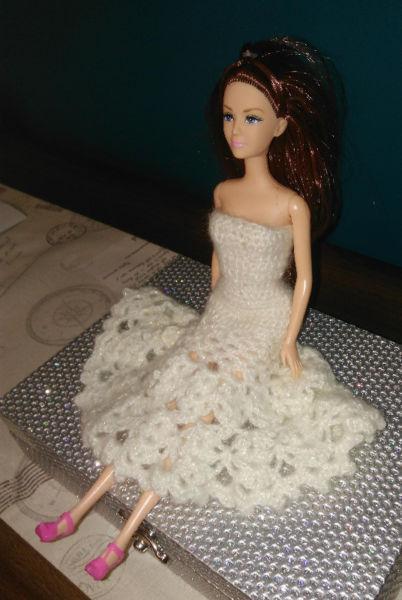 Ubranko sukienka suknia dla lalki Barbie prezent dla dziecka