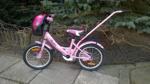 Rower dziecięcy Alpino Jenny 16, różowy, dla dziewczynki