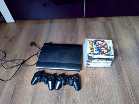 Konsola PS3 (PlayStation 3) Super Slim 500 GB / 2x Pad / 9 Gier