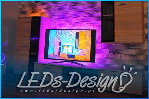 Podświetlenie LED telewizora ze sterowaniem radiowym - różne modele - kolorowe - RGB