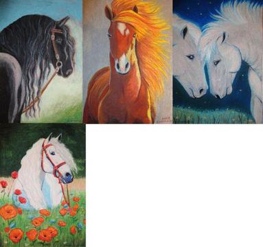 Obraz koń rysunek pastele 4 konie Wysyłka Gratis