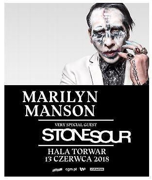 Sprzedane -> Marilyn Manson - Torwar Warszawa 13 Czerwca 2018 Polska - bilet GA