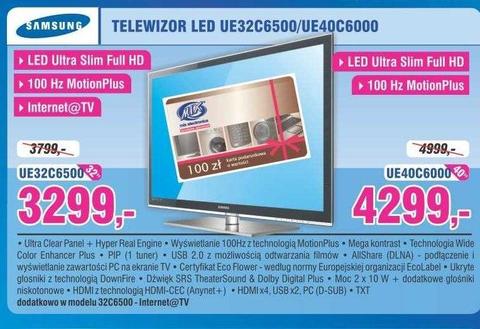 Ultra Slim Led Smart TV SAMSUNG 32 cale UE32C6500 Wi-fi do powieszenia