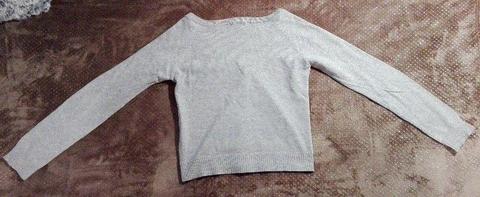Elegancki szary sweterek dla dziewczynki na 134-140 cm