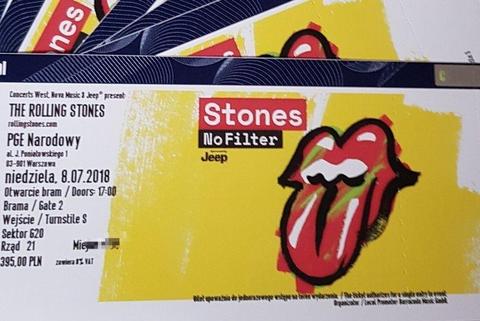 Sprzedam 2 bilety na koncert The Rolling Stones w Warszawie