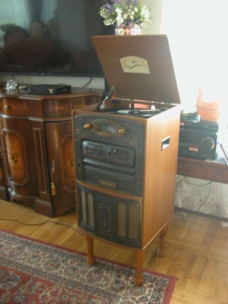 szafa grająca nostalgia stereo adapter/radio/cd/kaseta