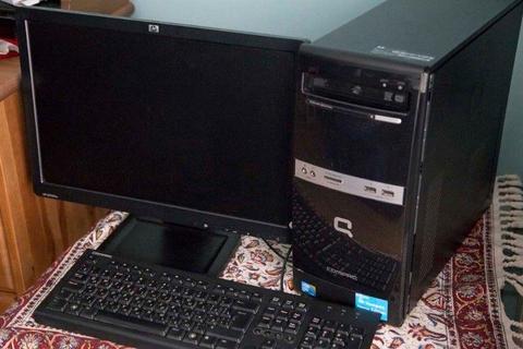 KOMPUTER STACJONARNY HP+MONITOR+KEYBOARD