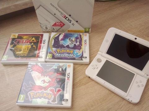 Konsola Nintendo 3DS XL + 2 gry pokemon + Zelda