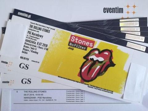Bilet Bilety Rolling Stones - Warszawa Płyta i Gc