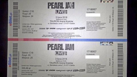 Bilety na koncert Pearl Jam, 3 lipca 2018, hala Tauron w Krakowie