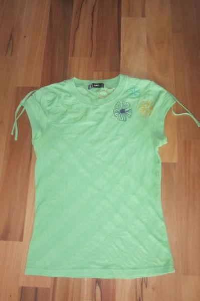Only,markowa zielona letnia bluzka,tshirt khaki, 152/158/164,XS/S, 34/36