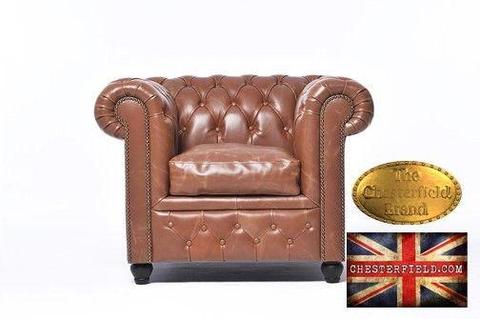 Chesterfield sofa 1 os Brighton Vintage Mokka