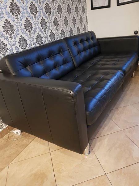 Sofa skórzana, pikowana. okazjonalna cena!!!