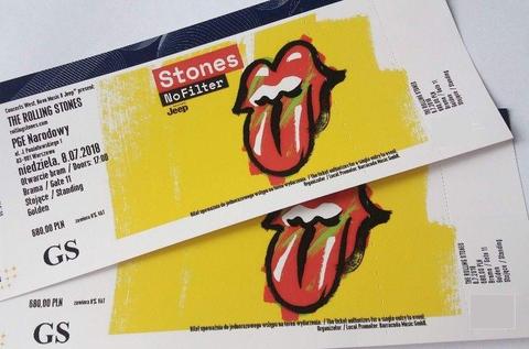2 bilety na koncert Rolling Stones PGE Stadion Narodowy - 08.07.2018