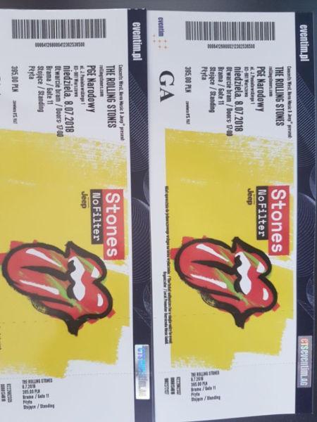 8.07 The Rolling Stones 2 bilety, Warszawa