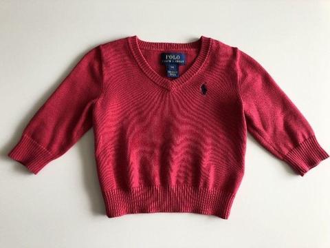 Czerwony sweterek Ralph Lauren
