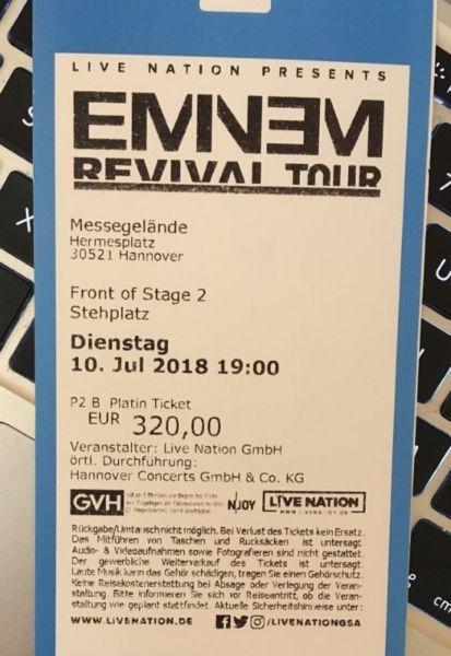 sprzedam bilet na koncert Eminema