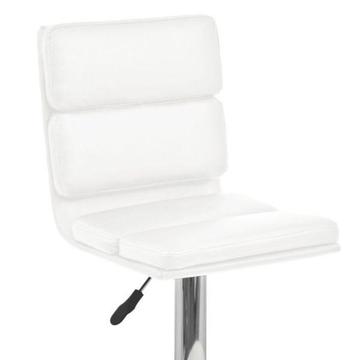 vidaXL Obrotowe stołki barowe, 2 szt, sztuczna skóra, białe （244174）