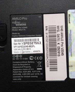 Laptop Fujitsu Siemens AMILO Pro 15,4`