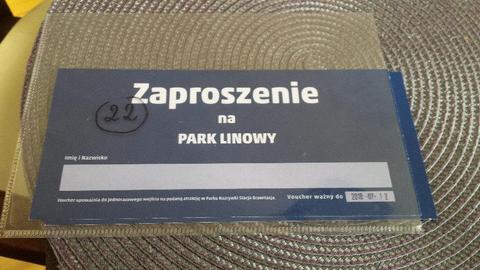 SPRZEDAM 2 VOUCHERY NA PARK LINOWY - WARSZAWA