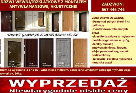 Zewnętrzne drzwi do mieszkań w bloku! Antywłamaniowe, z MONTAŻEM W CENIE! Polski Produkt!