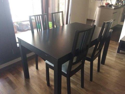 stół, krzesła, stolik kawowy ikea
