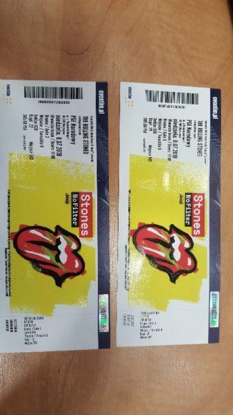 2 bilety na the Rolling Stones Warszawa 08.07.2018 !!!