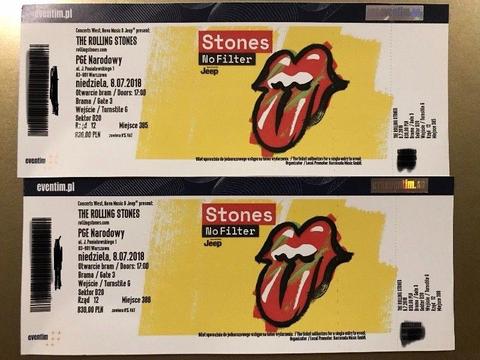 2 bilety Rolling Stones