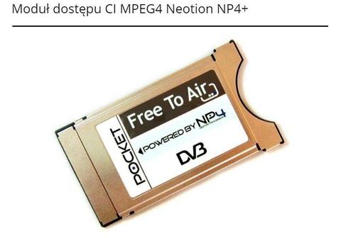 Moduł dostępu CI MPEG4 Neotion NP4+