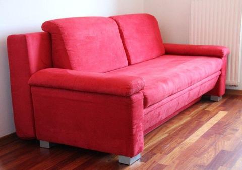 Kanapa 3 osobowa, sofa rozkładana, z funkcją spania - Black Red White