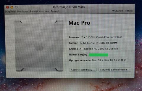 Apple Mac Pro 3.1 8x3.20GHz 32GB-RAM ATI Radeon HDD-1TB