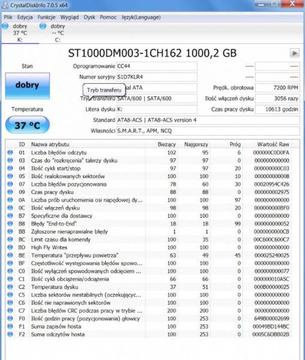 Dysk HDD 3.5' 1TB (1000GB), 7200rpm SATA/600 Seagate Barracuda