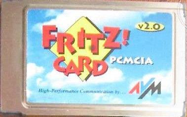 PCMCIA ISDN Fritz! Card 2.0 + kabel